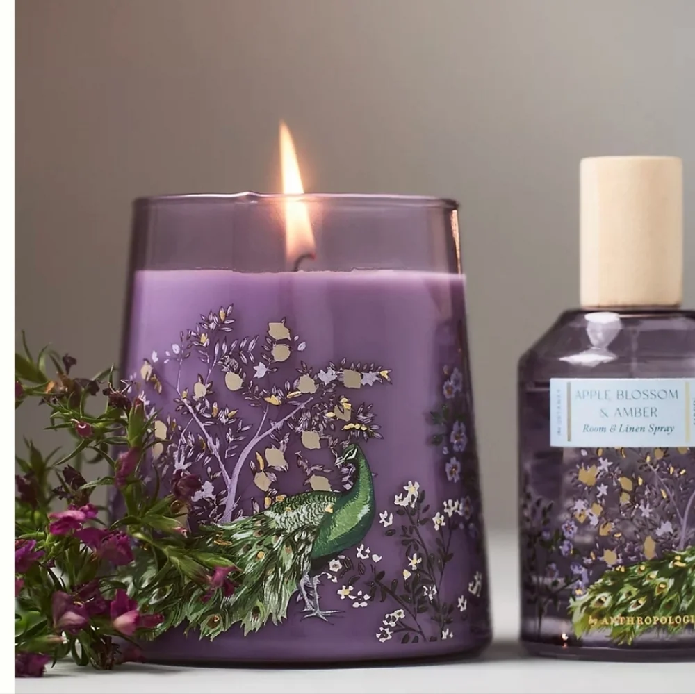 ♥️BUY 2 GET 1 FREE Getaway Woody Apple Blossom & Amber Boxed Candle, Retail $34